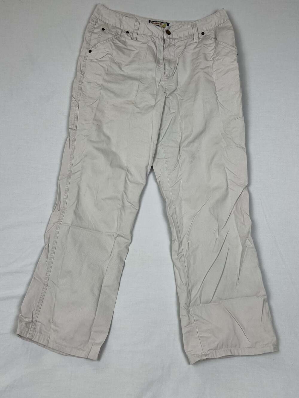 Caribbean Jean Co. Women's Beige Casual Cargo Pants